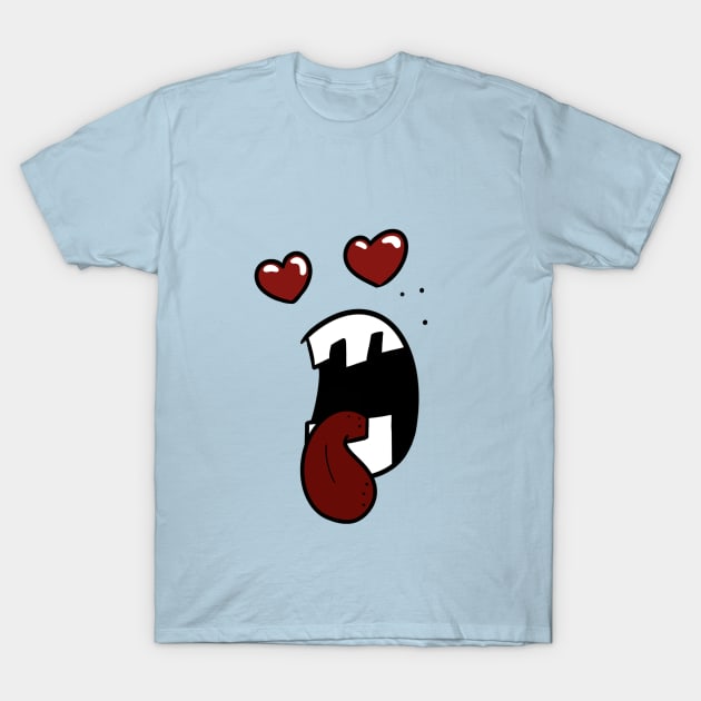 Crazy and in love face T-Shirt by AshStore